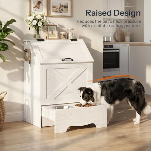 HOOBRO Dog Feeding Station with Sliding Drawer and 2 - Image 5