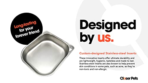 Cat Mate Stainless Steel Bowl Inserts for C100 & C200 | Pet Essentials - Image 7