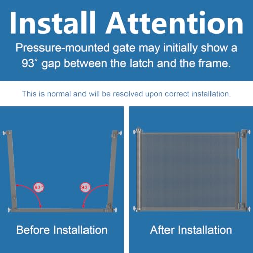 Retractable Dog Gate, 29-42" No Drilling Pressure Mounted - Image 5