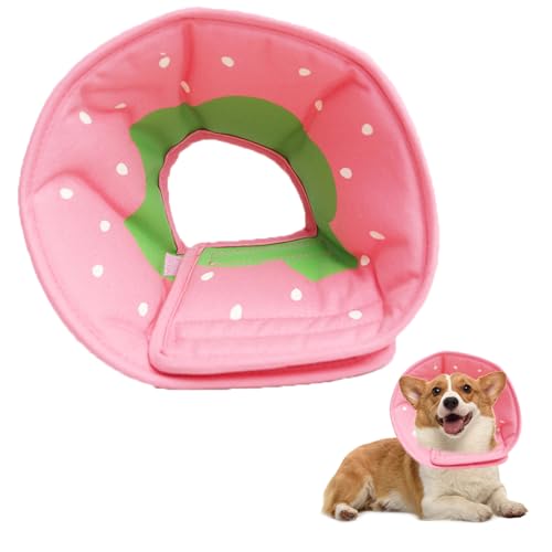 Soft Pet Cone Collar, Strawberry, S - Image 2