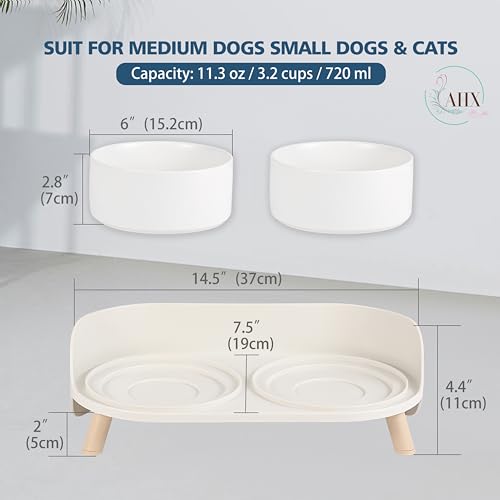 Elevated Ceramic Dog Bowl Set - Double Dog Feeding Bowls - Image 3