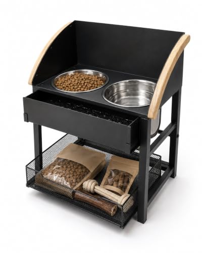 Elevated Dog Bowls for Large Breed Dogs with Storage - Image 2