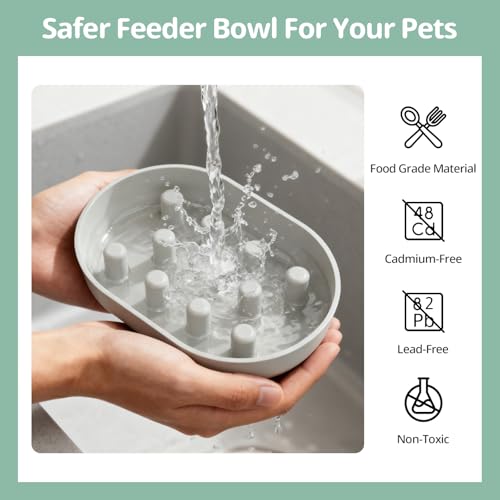 Slow Feeder Bowl for Automatic Microchip Cat Pet Feeder - Image 5