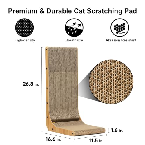 L-shaped cat scratcher for indoor cats - image 4