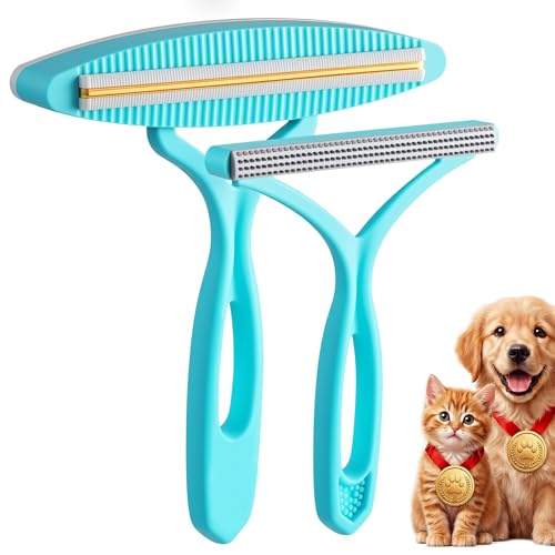 Pet Hair Remover 2-Pack – Reusable Detachable Dual-Sided Tools for Carpet, Furniturer, Car, Manual Dog and Cat Hair Removal Set