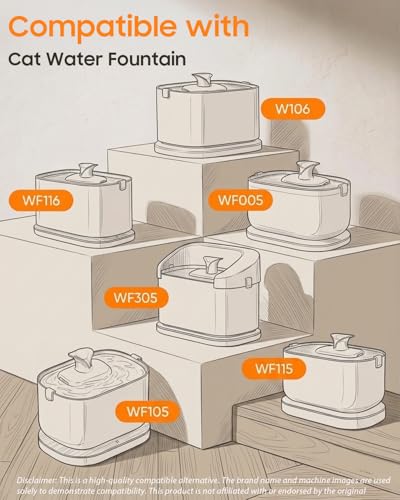 50+1 Pack Cat Water Fountain Filters Compatible | Pet Essentials - Image 3