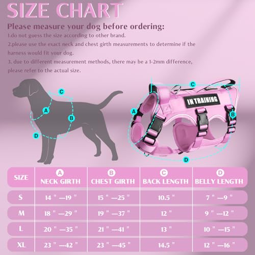 Escape Proof Dog Harness with Double Handle+4 Removable Patches - Image 6