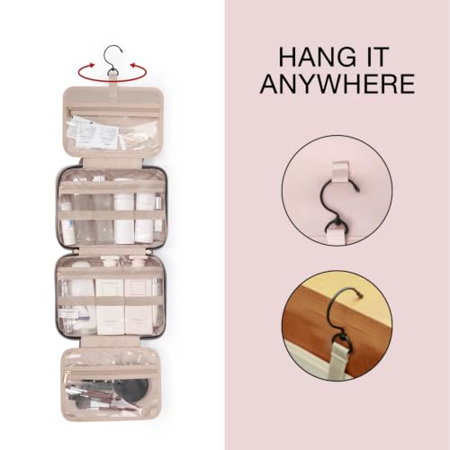 BAGSMART Toiletry Bag Travel Bag with Hanging Hook, | Travel Organizat - Image 3