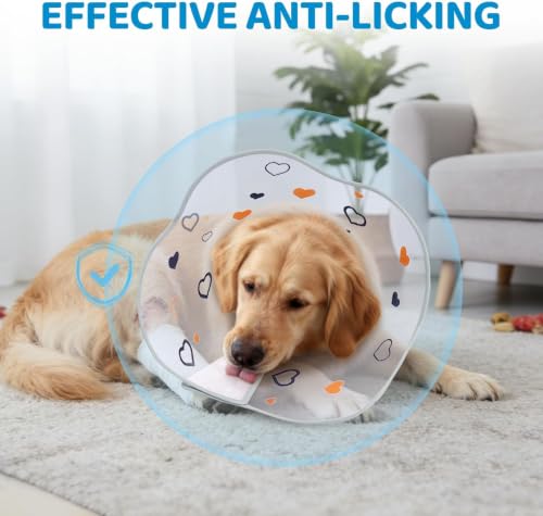 Elizabethan Dog Cone Collar to Stop Licking, Soft Neck Trim - Image 5