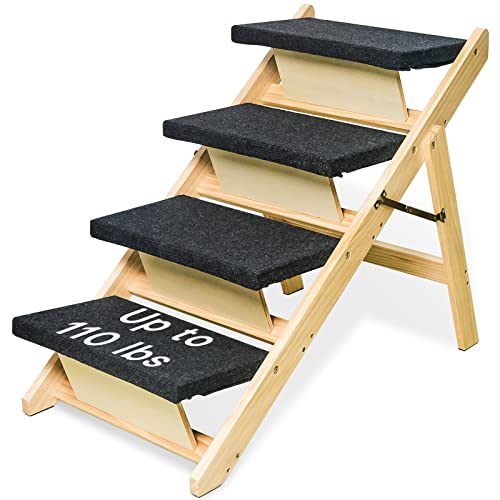 BRIKY 2-in-1 Dog Stairs/Ramp with 4 Steps, Foldable Dog - Image 2