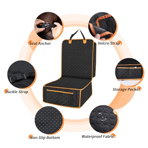 1 Pack Front Seat Car Cover, Waterproof Dog Car Seat Cover - Image 6