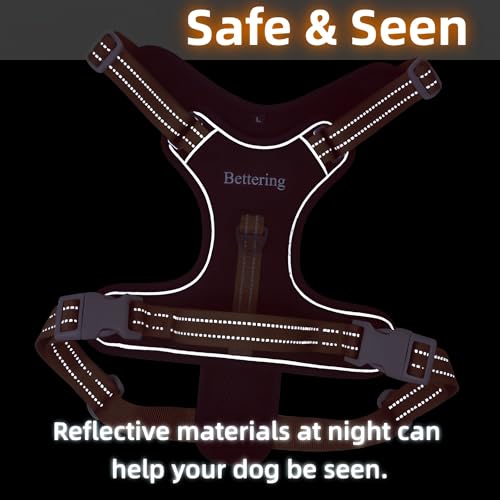 No Pull Reflective Dog Harness, 2 D-Rings Escape Proof Dog Vest - Image 7
