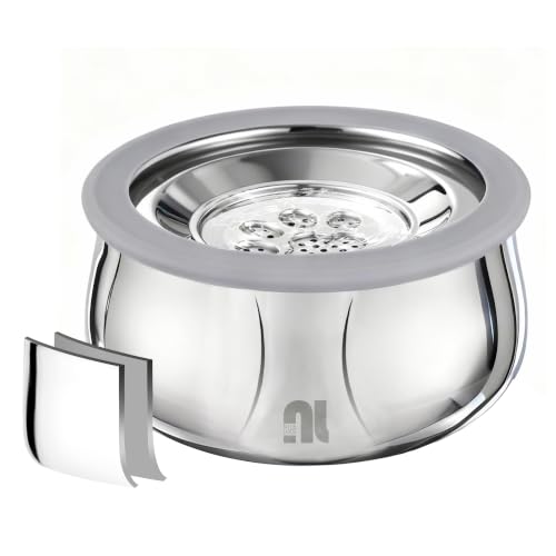 3L/0.8 Gallon No Spill Water Bowl for Dogs, Double-Wall Stainless Steel Slow Water Dog Bowls, Splash-Proof Vacuum Float, Dishwasher Safe for Large Medium Dogs - Image 2