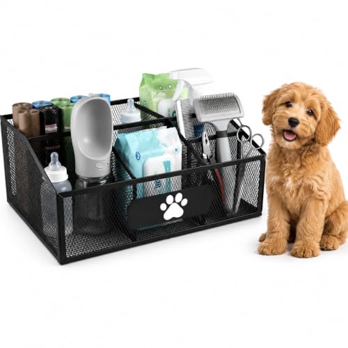 Pet Supplies Organizer with 6 Compartments, Portable Dog - Image 2
