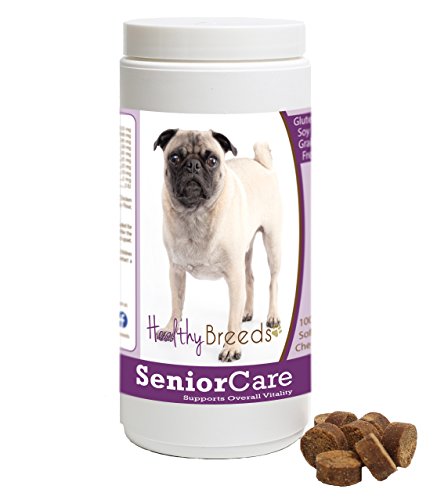 Healthy Breeds Pug Senior Dog Care Soft Chews 100 Count