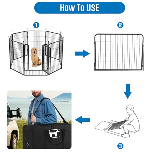 SIRUITON Thick 600D Dog Playpen Storage Bag Fits 24" H 8 - Image 6