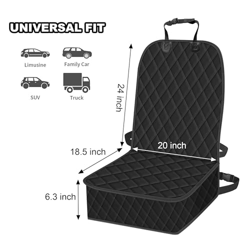 2 Packs Car Front Seat Cover for Dogs, Waterproof Pet Car - Image 4