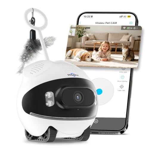 Hiseeu 5MP Wireless Security Camera Indoor, Home Pet Robot Companion