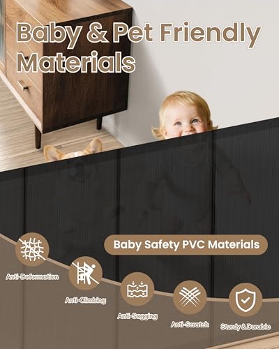 100" Extra Wide Retractable Baby Gate, Extra Long Indoor Pet Gate - Image 3