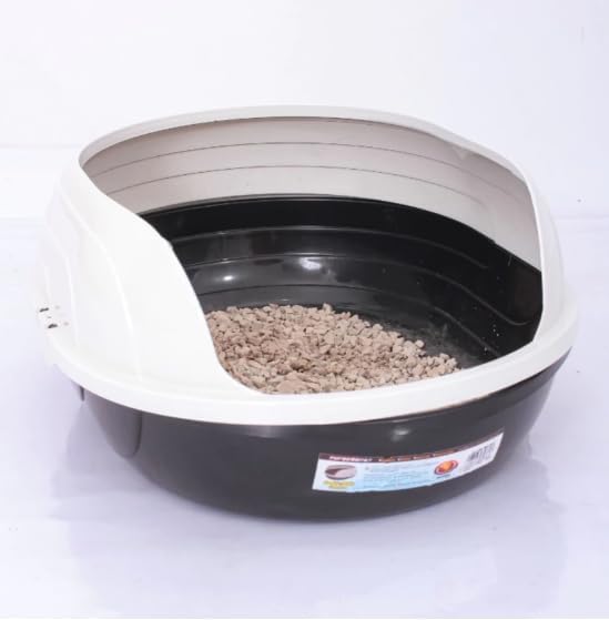 Large Cat Litter Box – High Sided Kitty Litter Pan for Cats – Durable Plastic, Easy Clean, Low Entry for Kittens and Seniors – Open Top Extra Large