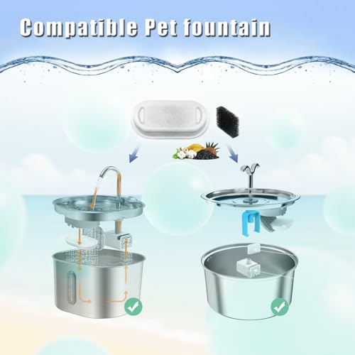 Cat Water Fountain Filter, 8 Pack Cat Fountain Filter Replacement - Image 3