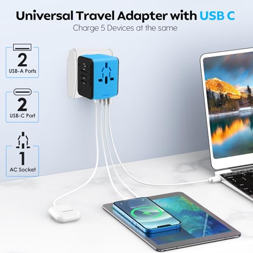 Universal Travel Adapter, 2 USB-C & 2 USB-A Ports, 2 - Image 3