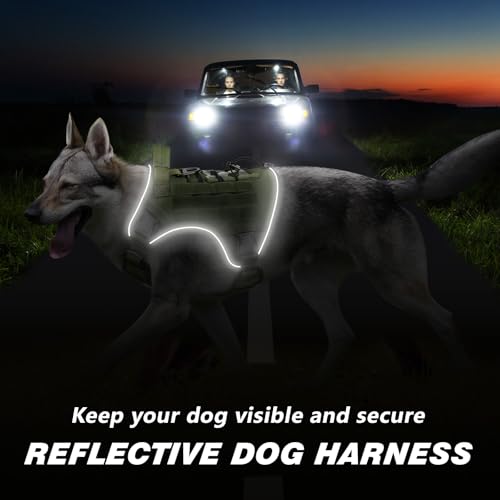 Tactical Dog Harness for Large Dogs,No Pull Heavy Duty Dog - Image 5