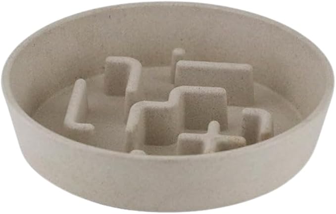 Sustainable Dog Slow Feeder Bowl – 27.7 OZ (820 ML) | Eco-Friendly Material, Dishwasher Safe | Suitable for Dry and Wet Food | Durable and Easy to Clean | Off White