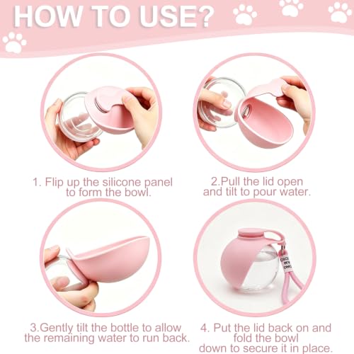 Dog Water Bottle Portable, 2in1 Round Dog Water Bowl | Travel Essentia - Image 7
