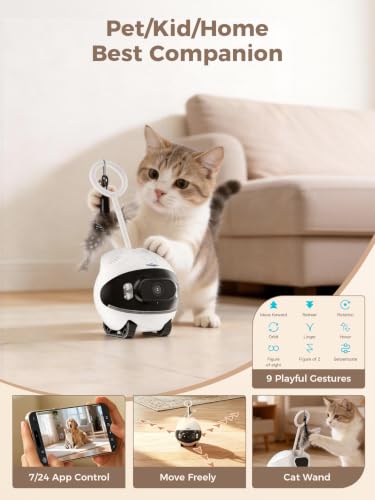 Hiseeu 5MP Wireless Security Camera Indoor, Home Pet Robot Companion