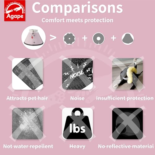 Agape Soft Dog Cone for Small Dogs & Cats, Recovery Collar - Image 7