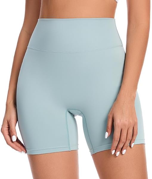 MOREFEEL 3 Pack Workout Gym Shorts Women-5" Seamless Butt Lifting Tummy Control Plus Size Seamless Booty Biker Shorts