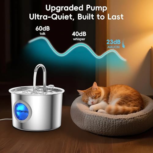Cat Water Fountain Stainless Steel, Hygienic Drinking | Pet Essentials - Image 5