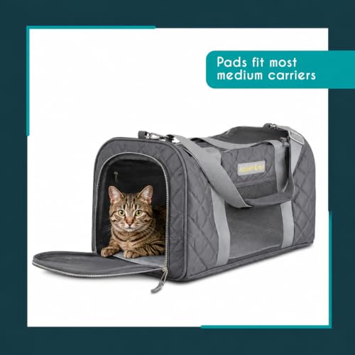 rocket & rex Washable Cat & Dog Carrier Pad, Reusable Liner Insert (2pk) - Image 3