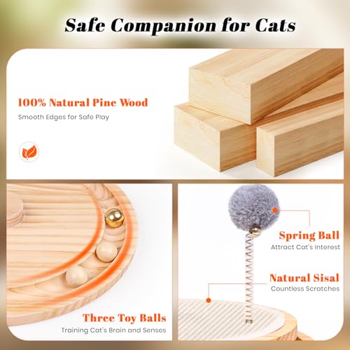 Interactive sisal cat scratcher with ball track - image 6