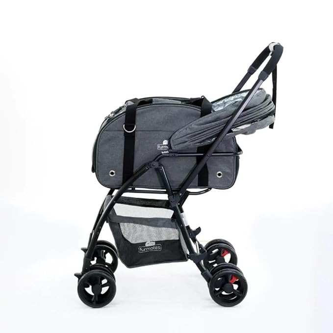 FurMates Walky pet Stroller for Dogs and Cats with Removable Carrier, Sun Canopy, Strorage Pockets, Easy fold, Keep You Pets Safe, Easy to Use