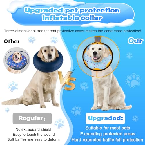 CNEO Inflatable Dog Cone Collar with Detachable Enha | Pet Essentials - Image 5
