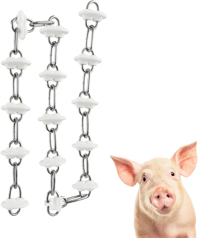 Pig Toy - Toys for Pigs - Stress and Boredom Relief - Pig Chew Toy Chain for Enhancing Behavior - Piglets Accessories - Farm and Domestic Use - Enjoyment and Fun