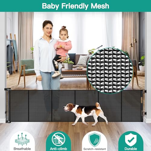 24 Inch Tall x 150 Inch Extra Wide Retractable Dog Gate - Image 7