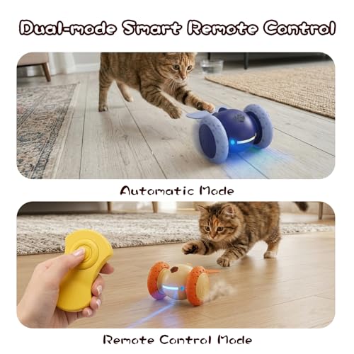 Puffluv Automatic Moving Kitten Toys,Yellow,Automatic Version