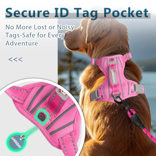BARKBAY No Pull Dog Harness For Large Dogs,ID Tag Holder Dog Vest - Image 3