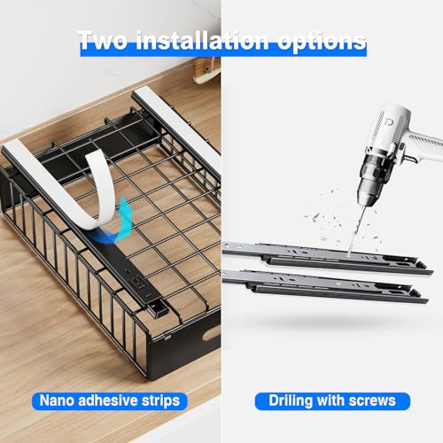2-pack pull-out cabinet organizer for kitchen pantry and bathroom - image 6