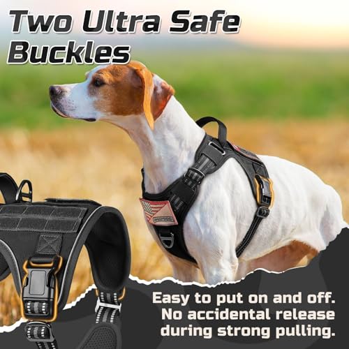 rabbitgoo Tactical Dog Harness for Large, No Pull Military - Image 4