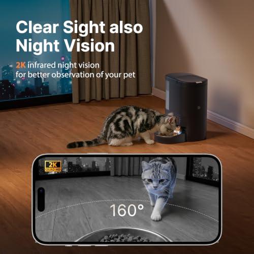 Automatic Cat Feeder with Camera, 2 in 1 Cat Food an | Smart Feeding S - Image 3