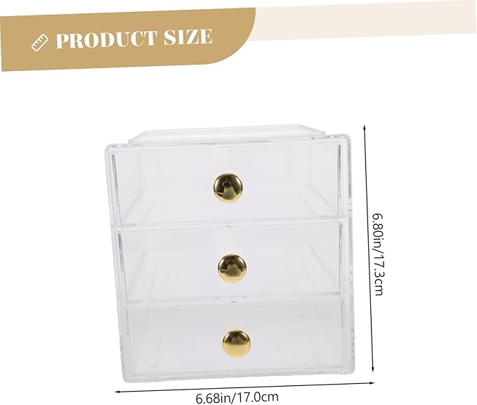 Storage Box Drawer Organizer Desktop Makeup Organizer Desk Storage Box Minimalist Design Easy to Clean Sturdy Material
