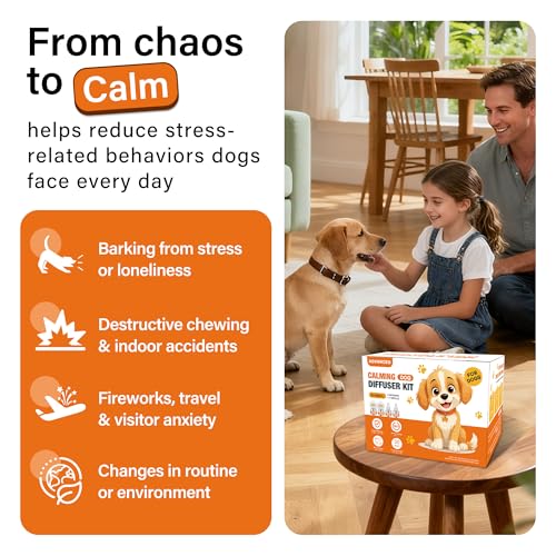Dog Calming Diffuser 6 in 1 Kit (2 Plug in+4 Pack 48ml Refill) - Image 5
