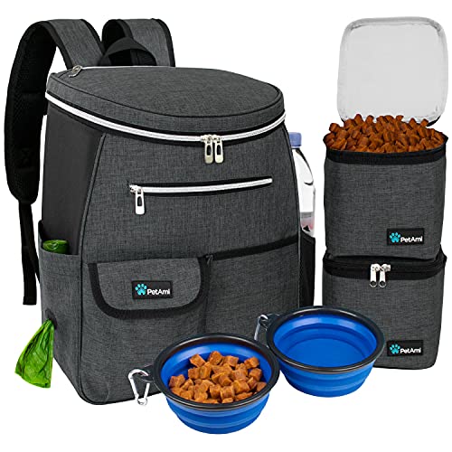 PetAmi Dog Travel Backpack 27L Airline Approved Pet Supplies Bag, Dark Gray - Image 2