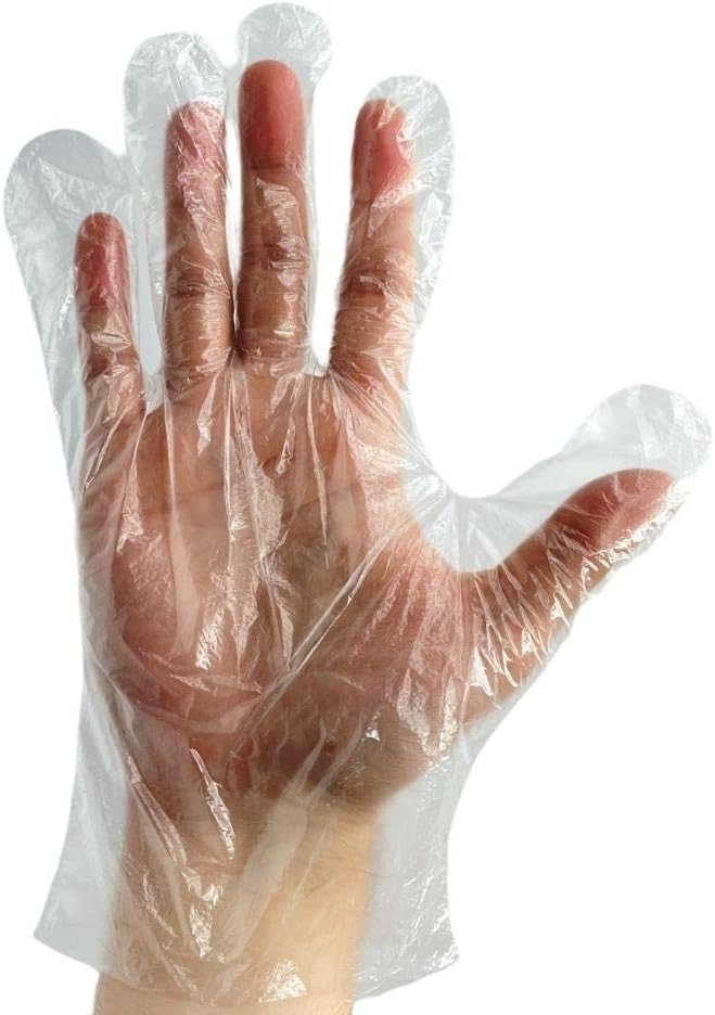 PackagingSuppliesByMail PSBM Food Prep Gloves, Powder & Latex Free, Disposable, Poly, For Food Service
