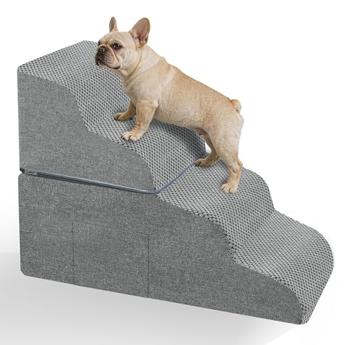 Dog Stairs for Bed,19" H 4 Step Pet Stairs for Small Dogs & Cats - Image 2