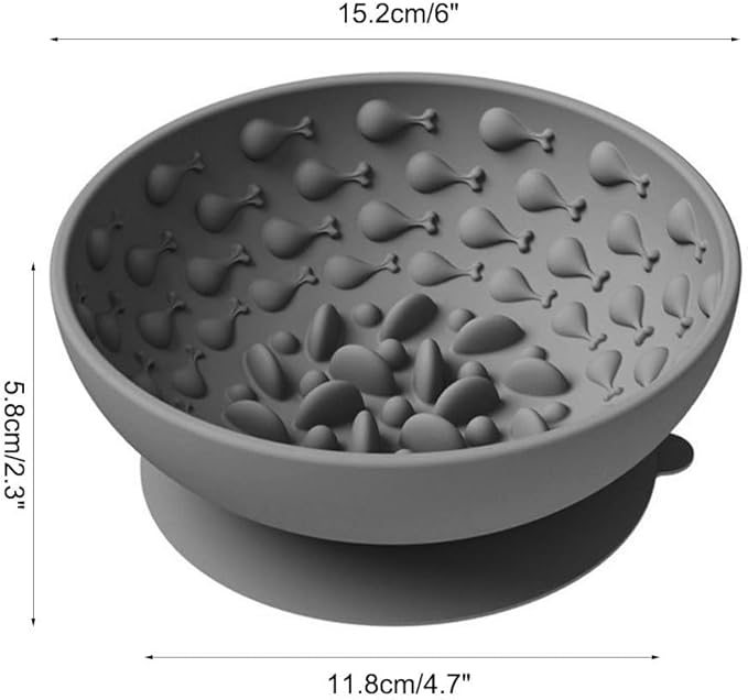 DONGKER Dog Lick Slow Feeder,Non-Slip Silicone Dog Bowl for All Dogs Size Slow Feed Training